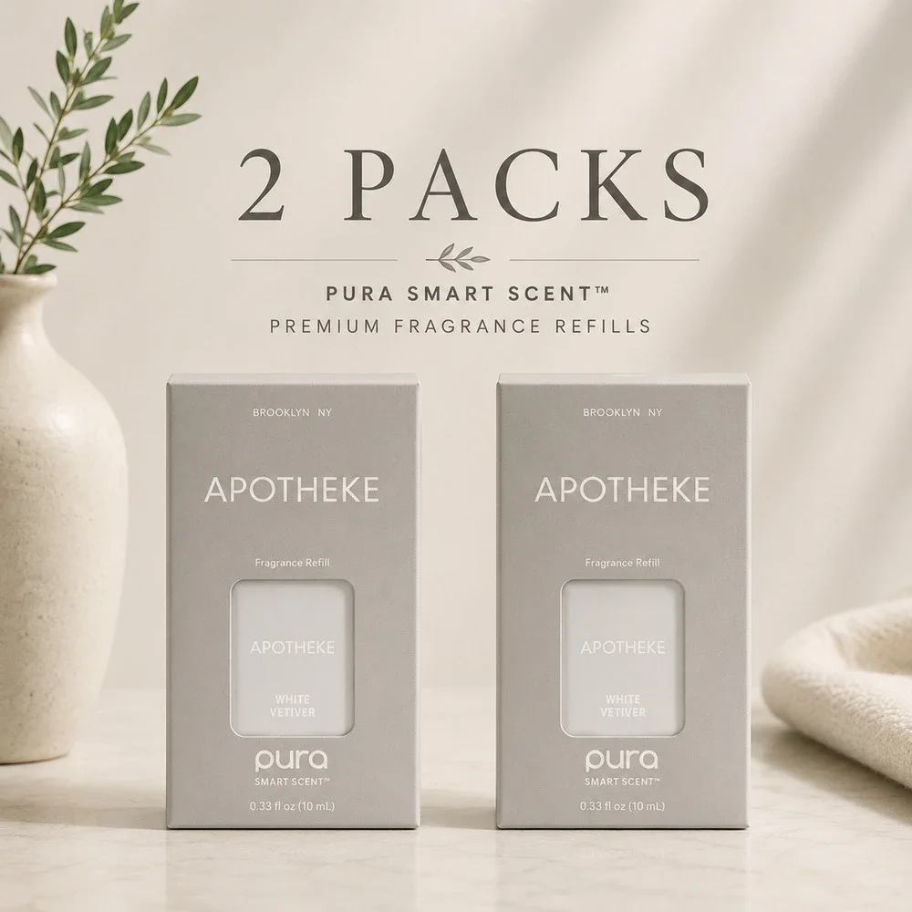Pura Apotheke White Vetiver Fragrance Refill 2 Pack 10ml Smart Scent New